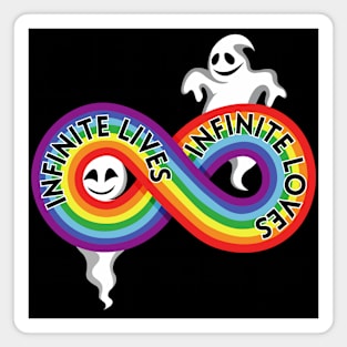 Infinite Lives and Loves Diversity Rainbow Ghosts Magnet